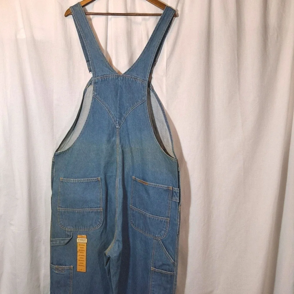 C.E. Schmidt Bib Overalls Mens 42x30 Blue New Cotton Carpenter Workwear T94420SW